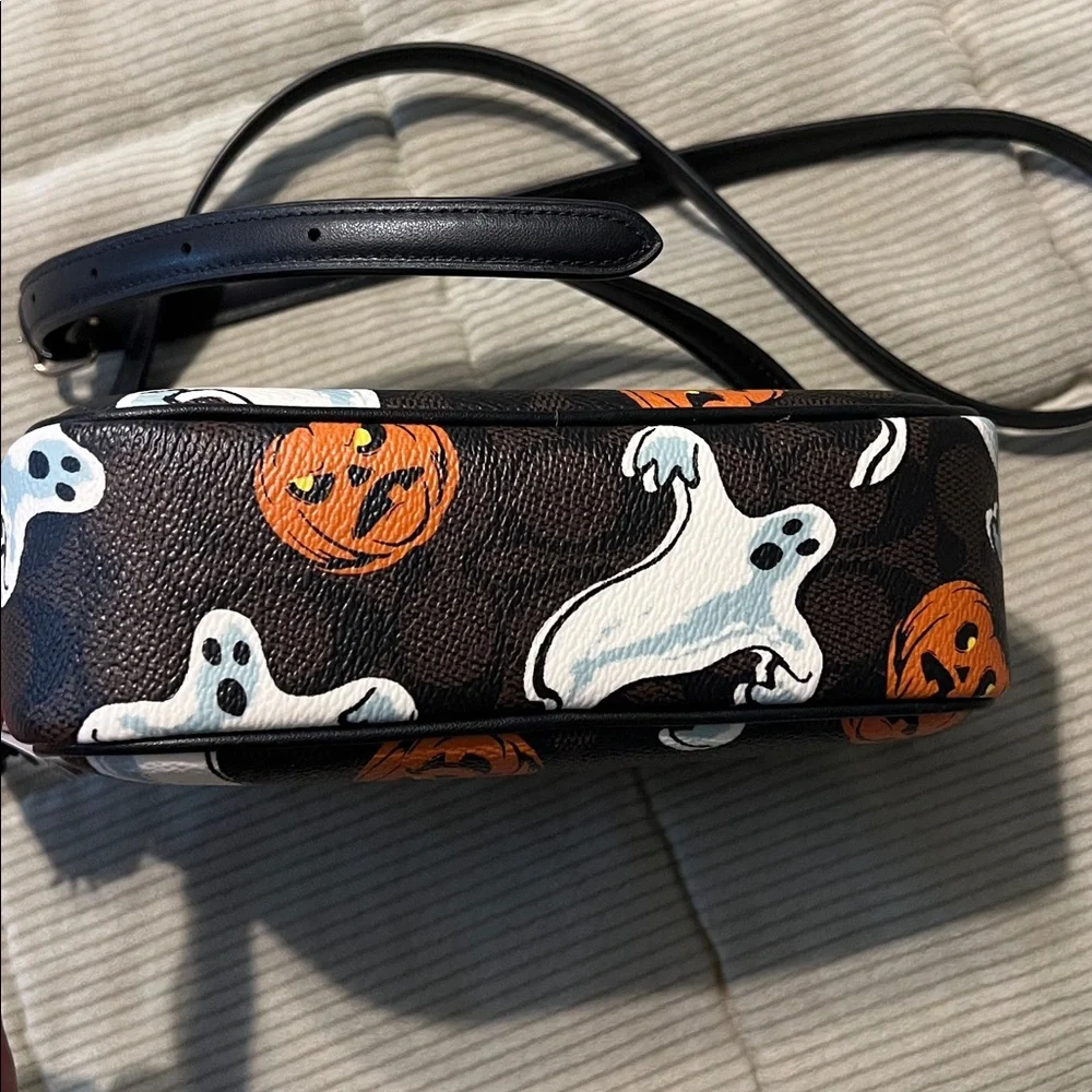Coach Black Crossbody Bag with Ghost and Pumpkin Design NWT - Picture 5 of 5